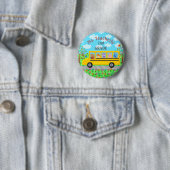 Badge Rond 5 Cm Animaux mignons faits sur commande d'autobus du (En situation)