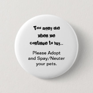 Badge Rond 5 Cm Animaux Neuter Spay Adopter Chiens Chats