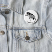 Badge Rond 5 Cm Animaux sauvages - Save Warty PIGS - En voie de di (En situation)