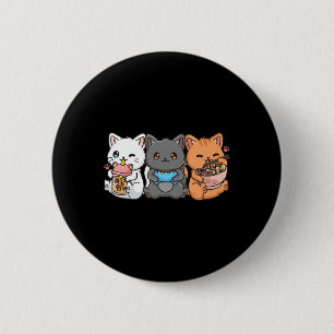 Badge Rond 5 Cm Anime Bo Thé Buble Thé Jeu Gamer Ramen Cat