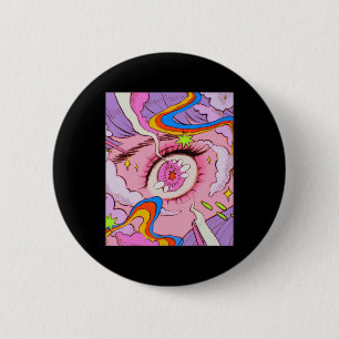 Badge Rond 5 Cm Anime Eyes Pastel Kawaii Egirl esthétique japonais