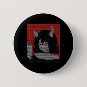 Badge Rond 5 Cm Anime Girl Kawaii Waifu esthétique japonaise Otaku