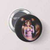 Badge Rond 5 Cm Anime Girl - Nikki (Devant & derrière)