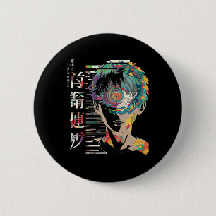 Badge Rond 5 Cm Anime Manga Motif Mandala Art Anime 1