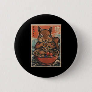 Badge Rond 5 Cm Anime Squirrel Ramen Japonais Kawaii Cadeaux Pour