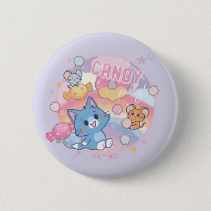 Badge Rond 5 Cm Anime Tom et Jerry Candy Party