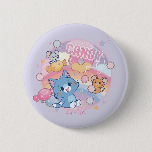 Badge Rond 5 Cm Anime Tom et Jerry Candy Party (Devant)