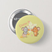 Badge Rond 5 Cm Anime Tuffy et Jerry Cheese au fromage (Devant & derrière)