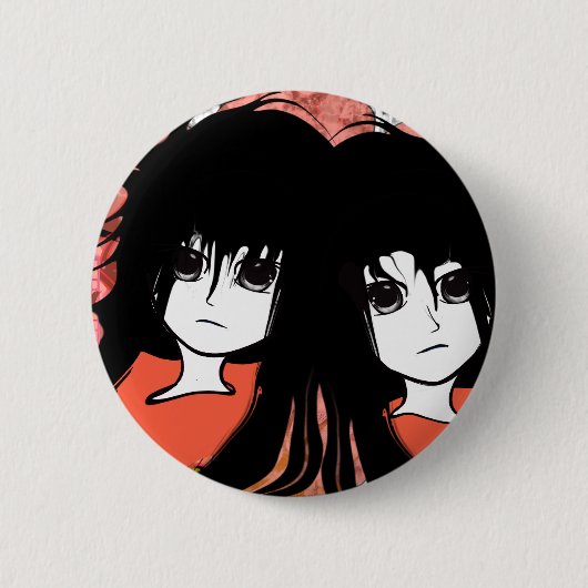 Badge Rond 5 Cm Anime Twins (Devant)