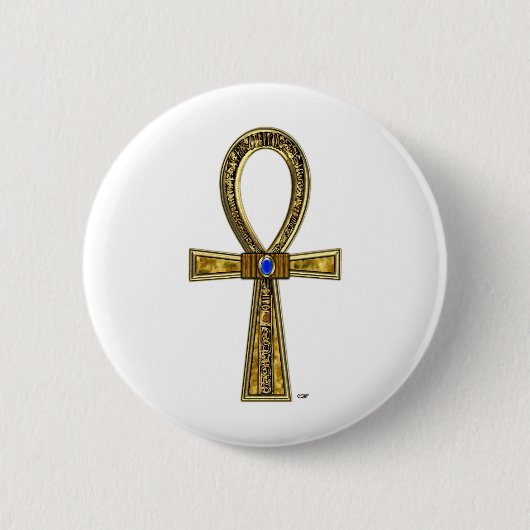 Badge Rond 5 Cm Ankh (Devant)