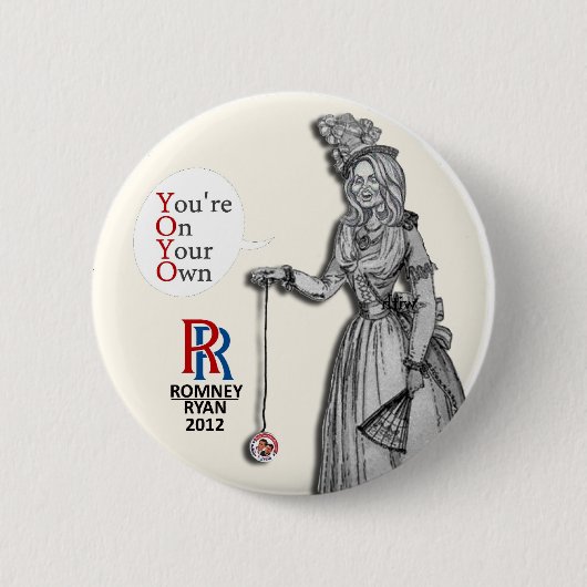 Badge Rond 5 Cm Ann Romney : YO-YO (Devant)