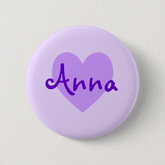Badge Rond 5 Cm Anna en violet (Devant)