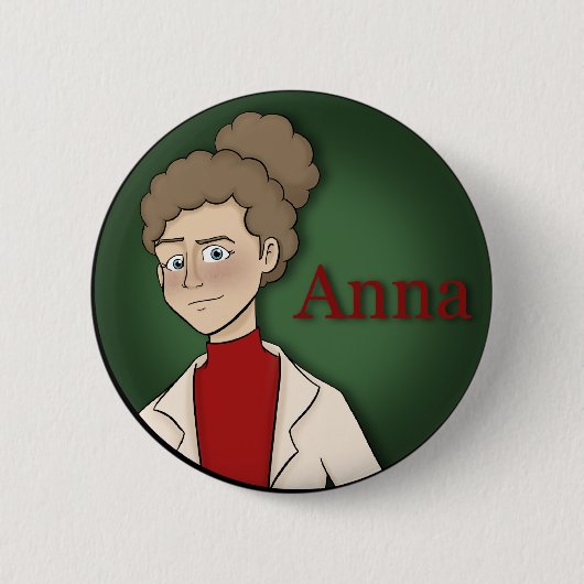 Badge Rond 5 Cm Anna O'Brien Bouton (Devant)