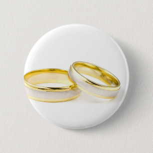 Badge Rond 5 Cm Anneaux de mariage d'amour de marié de jeune