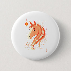 Badge Rond 5 Cm Année Cheval 2026 Nouvelle Conception Chinoise