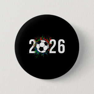 Badge Rond 5 Cm Année de jeu de football 2026 Joueurs Entraîneurs