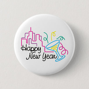 Badge Rond 5 Cm Année de T-shirts de bonne année nouvelle