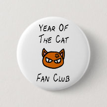 Année du bouton de club de fan de chat