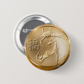 Badge Rond 5 Cm Année du cheval (Devant & derrière)