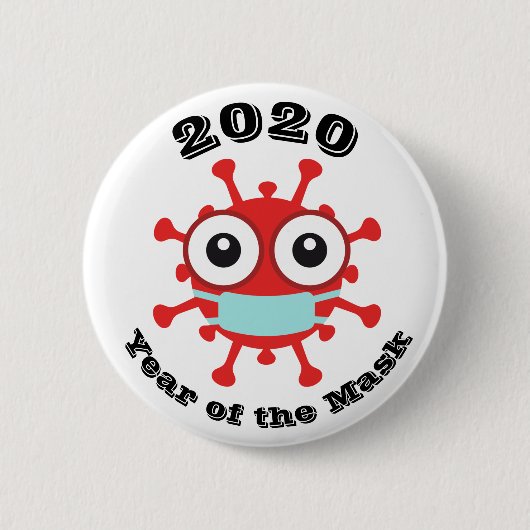 Badge Rond 5 Cm Année du masque (Devant)