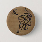 Badge Rond 5 Cm Année du tigre (Devant)