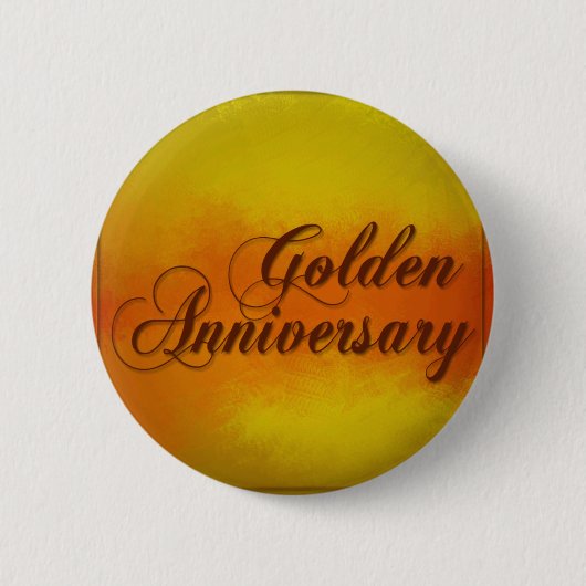 Badge Rond 5 Cm Anniverary d'or (Devant)