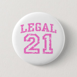 Badge Rond 5 Cm Anniversaire 21 ans