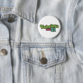 Badge Rond 5 Cm Anniversaire 21 ans (En situation)