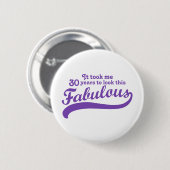 Badge Rond 5 Cm Anniversaire 30 ans (Devant & derrière)