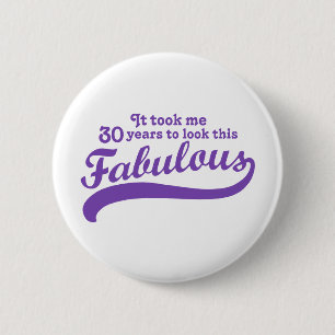 Badge Rond 5 Cm Anniversaire 30 ans