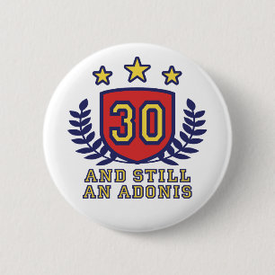 Badge Rond 5 Cm Anniversaire 30 ans