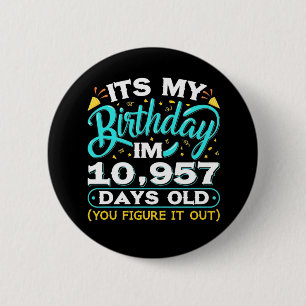 Badge Rond 5 Cm Anniversaire 30 ans C'Est Mon 30E Anniversaire