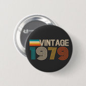 Badge Rond 5 Cm Anniversaire 45 ans (Devant & derrière)