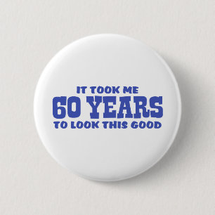 Badge Rond 5 Cm Anniversaire 60 ans