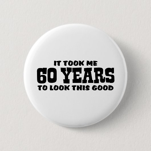 Badge Rond 5 Cm Anniversaire 60 ans (Devant)