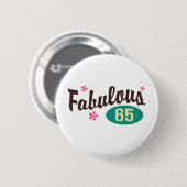 Badge Rond 5 Cm Anniversaire 65 ans (Devant & derrière)