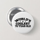 Badge Rond 5 Cm Anniversaire 70 ans (Devant & derrière)