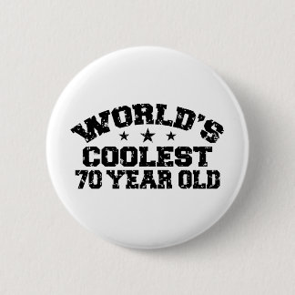 Badge Rond 5 Cm Anniversaire 70 ans