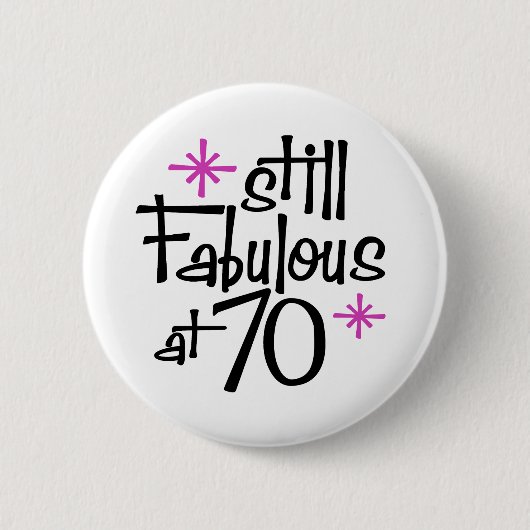 Badge Rond 5 Cm Anniversaire 70 ans (Devant)