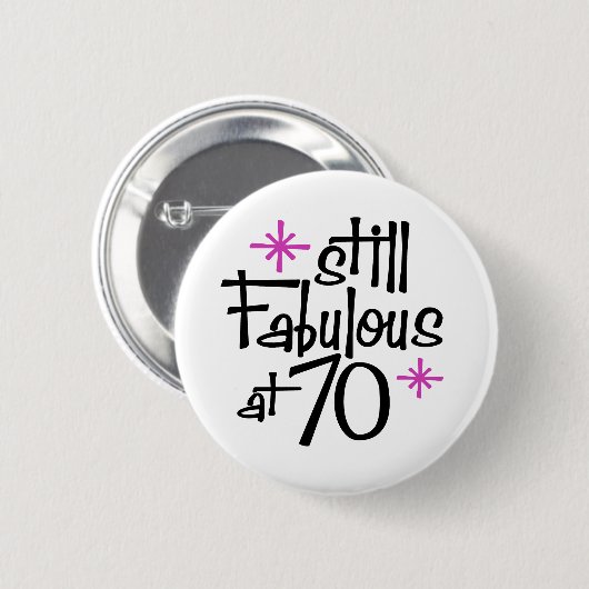 Badge Rond 5 Cm Anniversaire 70 ans (Devant & derrière)