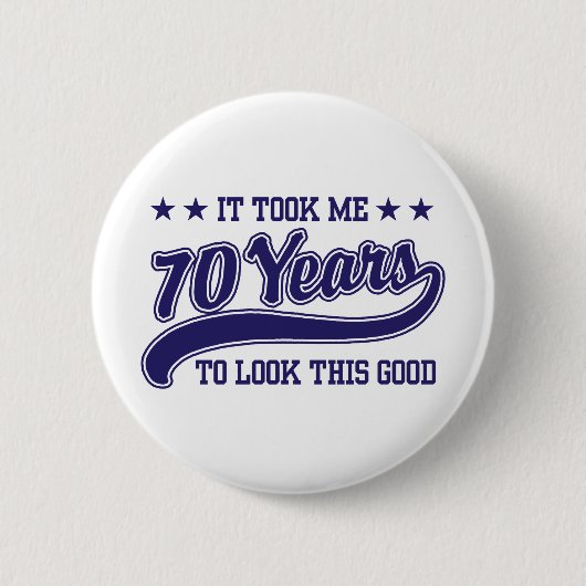 Badge Rond 5 Cm Anniversaire 70 ans (Devant)
