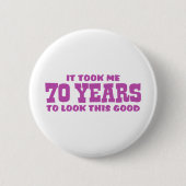 Badge Rond 5 Cm Anniversaire 70 ans (Devant)