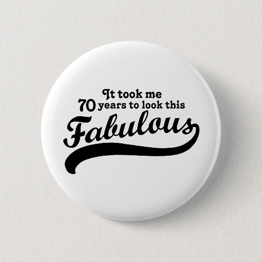 Badge Rond 5 Cm Anniversaire 70 ans (Devant)
