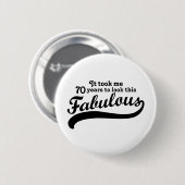 Badge Rond 5 Cm Anniversaire 70 ans (Devant & derrière)