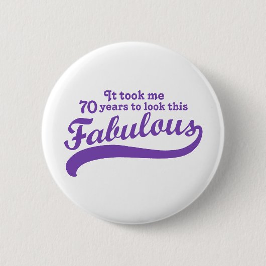 Badge Rond 5 Cm Anniversaire 70 ans (Devant)