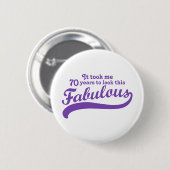 Badge Rond 5 Cm Anniversaire 70 ans (Devant & derrière)