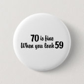Badge Rond 5 Cm Anniversaire 70 ans (Devant)
