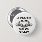 Badge Rond 5 Cm Anniversaire de 25 ans (Devant & derrière)