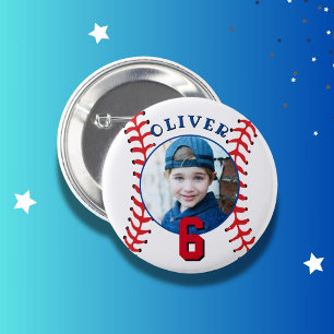 Badge Rond 5 Cm Anniversaire de enfant du baseball Ball Photo