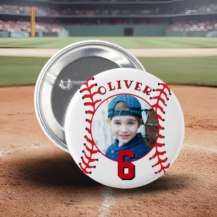Badge Rond 5 Cm Anniversaire de enfant du baseball Ball Photo